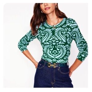 Boden Eva Cashmere Crewneck Pullover Sweater